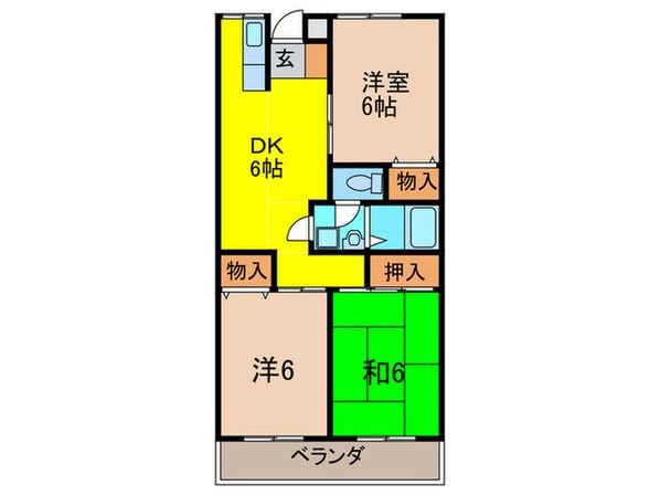 明青ハイツ宝塚の物件間取画像